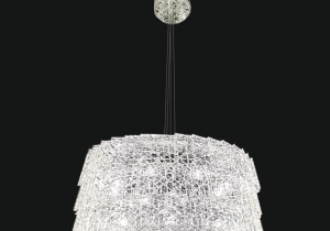lighting: REGINA NEW NCS 222 CHANDELIER ∅ 50 CM - H. 38 CM + CATENA METAL + CRYSTAL 8*E14 | ARCHONTIKIS - JAGO