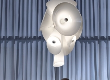 lighting: HÄNGELAMPE NEBULA, MURANOGLAS, DIAM 70 CM, H 120 CM | FLOS