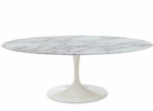 furniture: SAARINEN OVAL ESSTISCH IN WEISSEM CARRARA MARMOR | S.LINE
