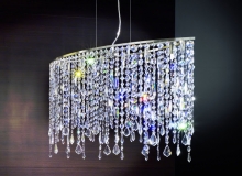 lighting: KRISTALL PENDELLEUCHTE 66 X 18CM H 51CM, LEUCHTSTÄRKE MAX. 240W ODER 100 X 22CM H50CM MAX LEUCHTSTÄRKE 300W | AX