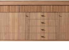 furniture: SIDEBOARD IN WALNUT, 2 DOORS, 7 FRONTAL DRAWERS, 2 SMALL SIDE DRAWERS, 200 X 50 X H 100CM | MRLT