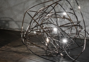 lighting: DOODLE FLOOR: D50CM - 5 X2W G4 LED 2700K NICKEL,BLACK AMETHIST, GOLD PLATED | ARCHONTIKIS-TERZANI
